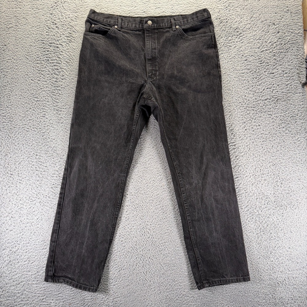 Vintage Lee Jeans Men's 38x30 Black Cotton‎ Denim Straight Workwear Travel USA